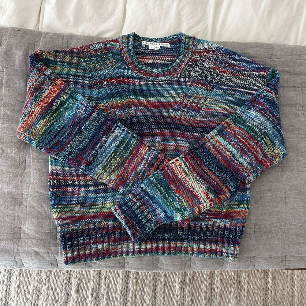 Veronica Beard Multicolor Marled Crewneck Sweater